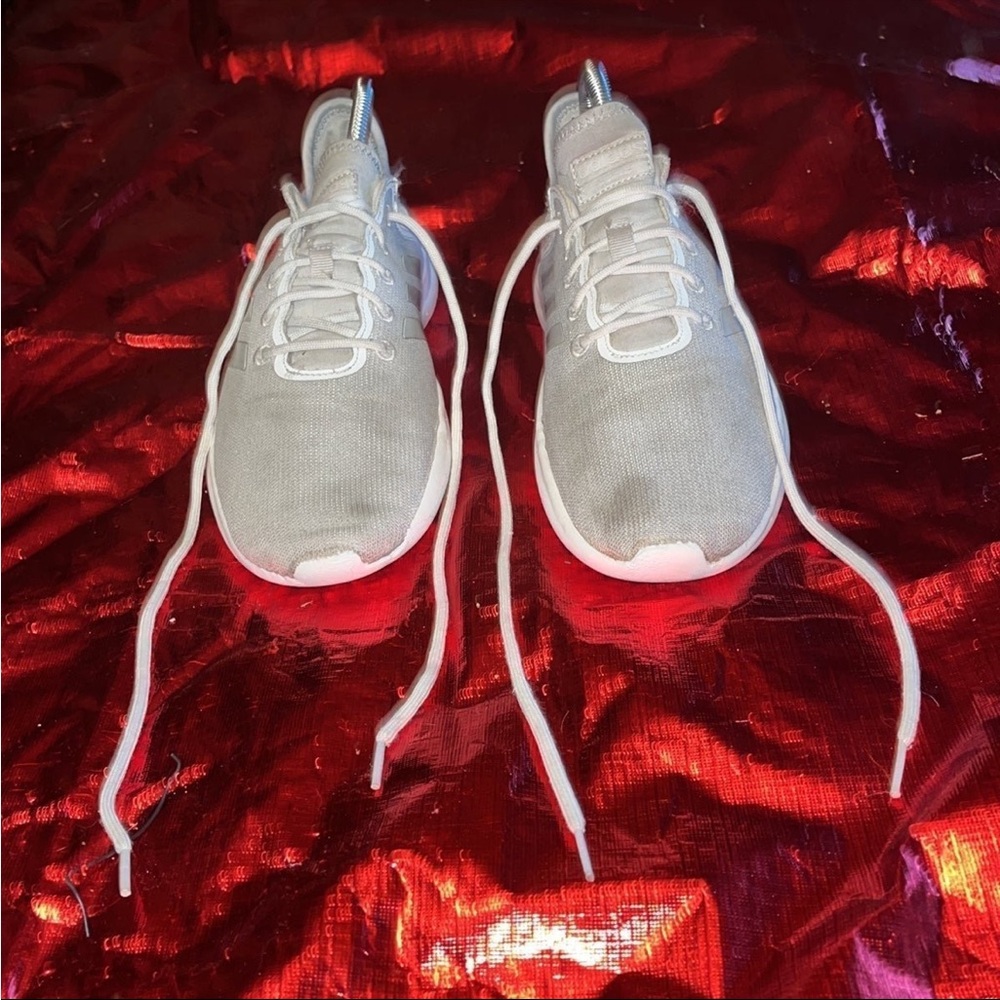 Stylish Gray Adidas Sneakers with White Laces
